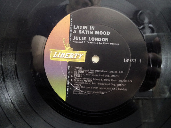 Julie London : Julie London Sings Latin In  A Satin Mood (LP, Album, Mono)