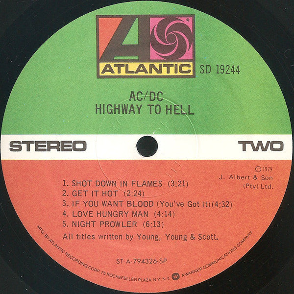 AC/DC : Highway To Hell (LP, Album, RE, Spe)