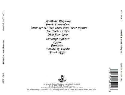 Richard & Linda Thompson : First Light (CD, Album, RE)
