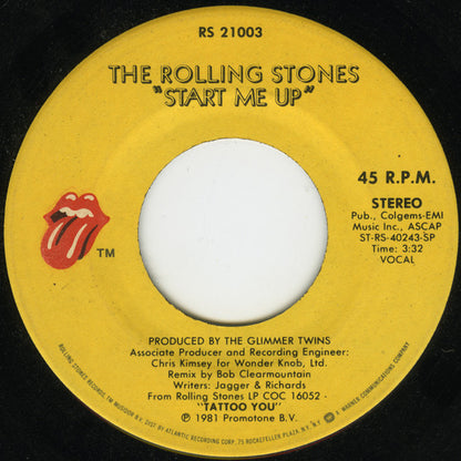 The Rolling Stones : Start Me Up (7", Single, Spe)