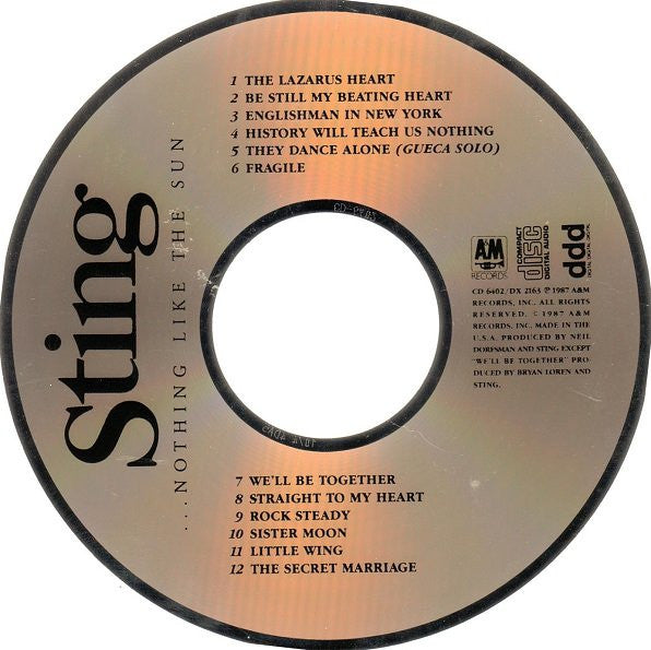 Sting : ...Nothing Like The Sun (CD, Album)