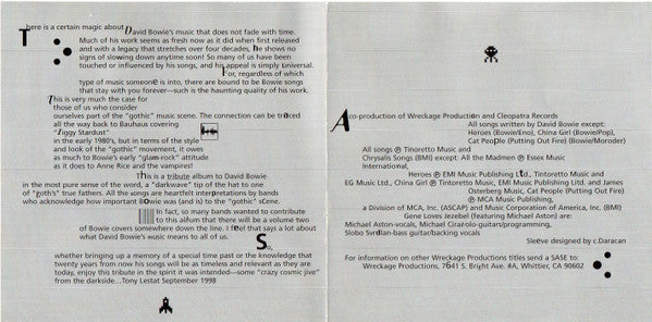 Various : Goth Oddity - A Tribute To David Bowie (CD, Comp)