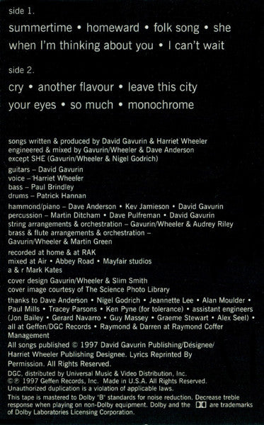 The Sundays : Static & Silence (Cass, Album)
