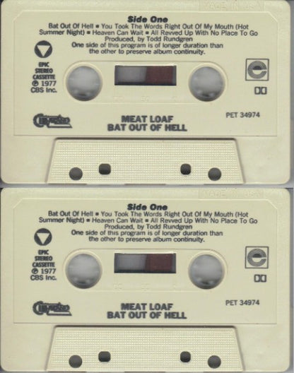Meat Loaf : Bat Out Of Hell (Cass, Album, RE, Mat)