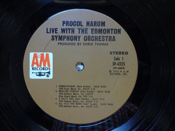 Procol Harum In Concert With The Edmonton Symphony Orchestra : Live (LP, Album, Pit)