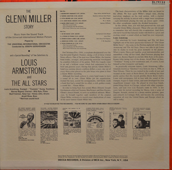 The Universal-International Orchestra : The Glenn Miller Story (LP, Album, RE)