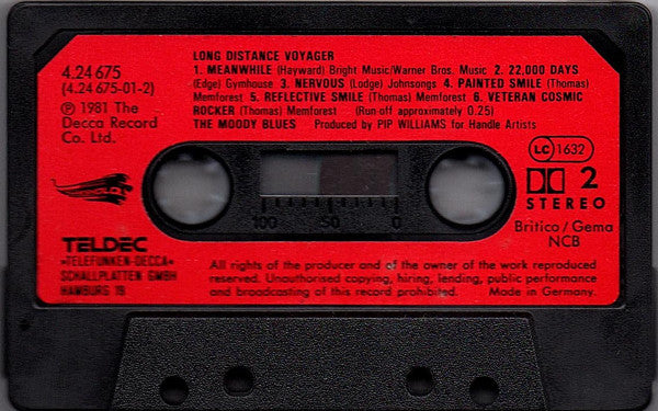 The Moody Blues : Long Distance Voyager (Cass, Album)