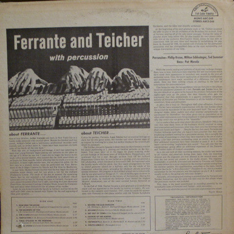 Ferrante & Teicher : Ferrante & Teicher With Percussion (LP, Album)