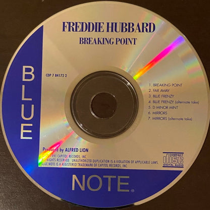 Freddie Hubbard : Breaking Point (CD, Album, RE)