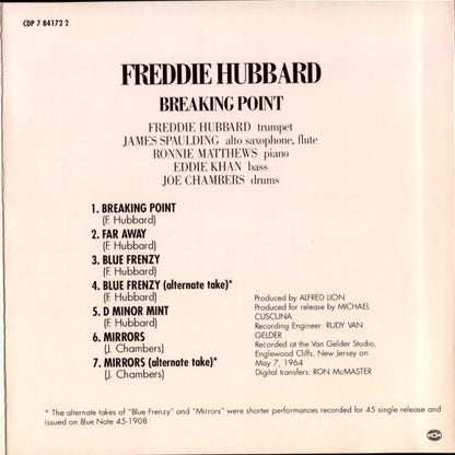 Freddie Hubbard : Breaking Point (CD, Album, RE)