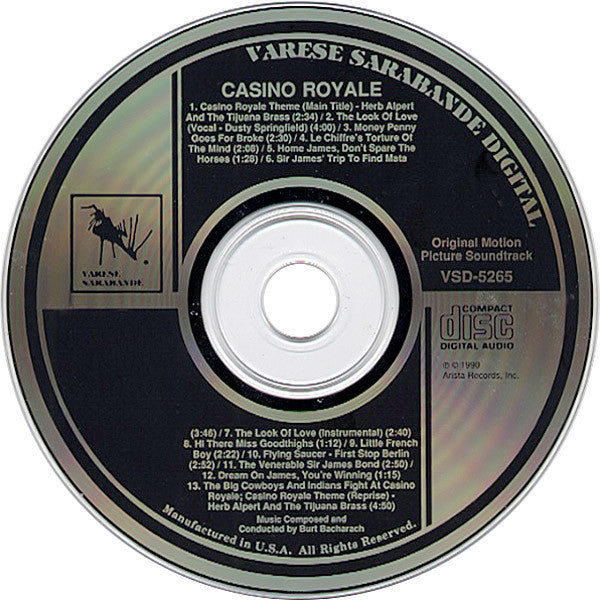 Burt Bacharach : Casino Royale (Original Motion Picture Soundtrack) (CD, Album, RE)