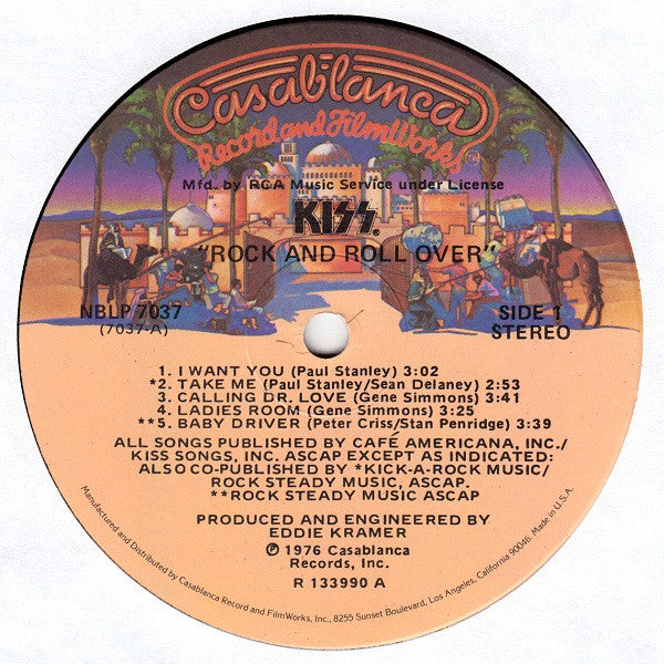 Kiss : Rock And Roll Over (LP, Album, Club, Blu)