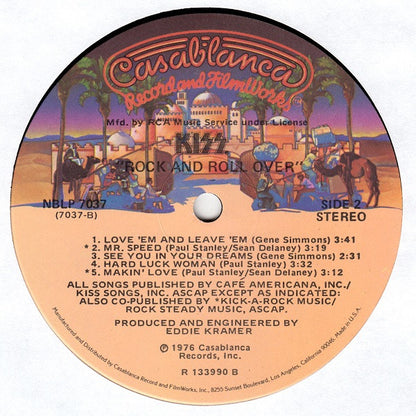 Kiss : Rock And Roll Over (LP, Album, Club, Blu)