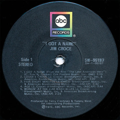 Jim Croce : I Got A Name (LP, Album, Club, Cap)