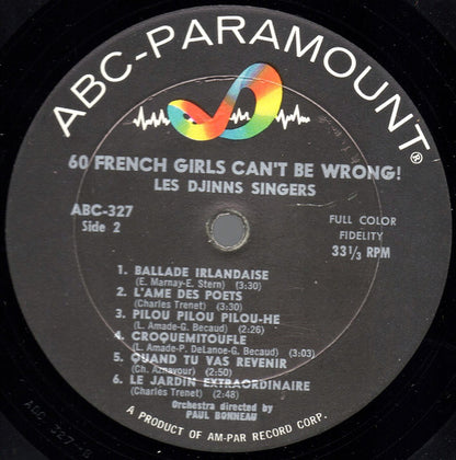 Les Djinns Singers* : 60 French Girls Can't Be Wrong! (LP, Comp, Mono)
