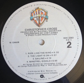 Christopher Cross : Christopher Cross (LP, Album, Club, RCA)