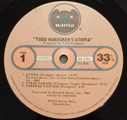 Utopia (5) : Todd Rundgren's Utopia (LP, Album, San)