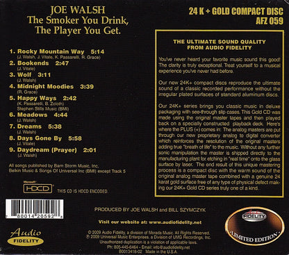 Joe Walsh : The Smoker You Drink, The Player You Get (HDCD, Album, Ltd, Num, RE, RM)