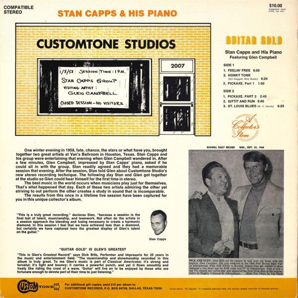 Stan Capps And His Piano Featuring Glen Campbell : Guitar Gold (LP, Album)