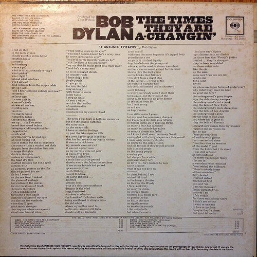 Buy Bob Dylan : The Times They Are A-Changin' (LP, Album, Mono