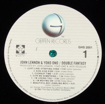 John Lennon & Yoko Ono : Double Fantasy (LP, Album, Cor)