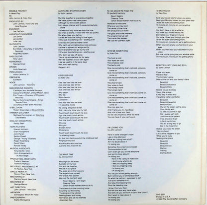 John Lennon & Yoko Ono : Double Fantasy (LP, Album, Cor)