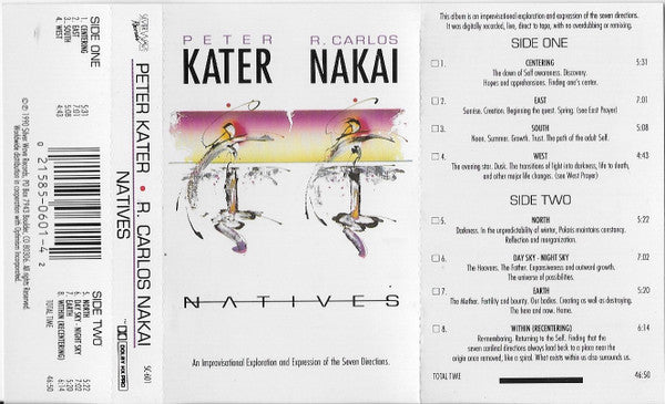 Peter Kater & R. Carlos Nakai : Natives (Cass, Album)
