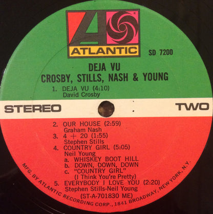 Crosby, Stills, Nash & Young : Déjà Vu (LP, Album, ME,)