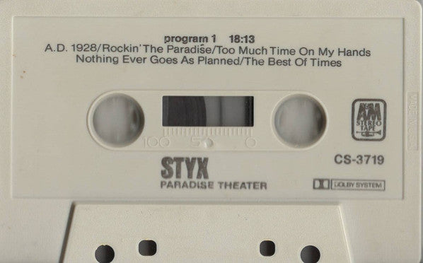 Styx : Paradise Theater (Cass, Album)