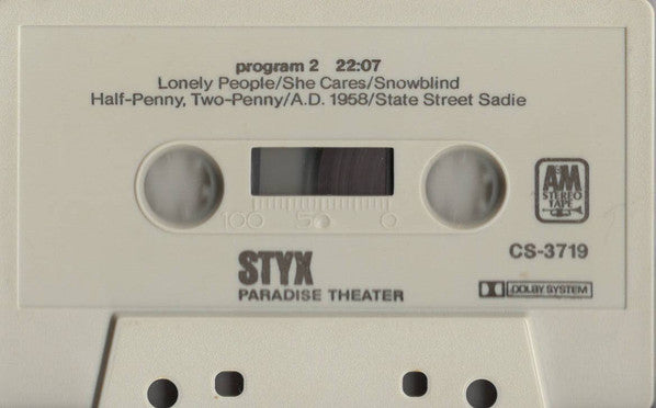 Styx : Paradise Theater (Cass, Album)