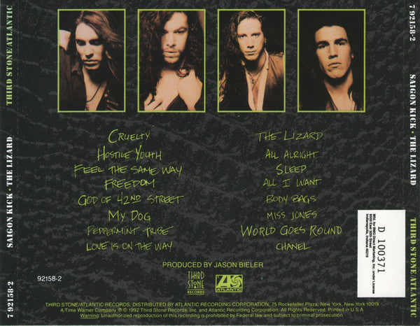 Saigon Kick : The Lizard (CD, Album, Club)