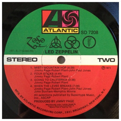 Led Zeppelin : Untitled (LP, Album, Club, Gat)