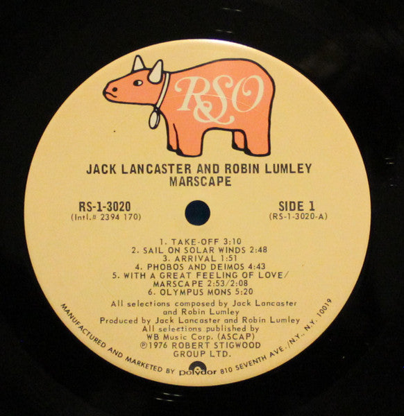 Jack Lancaster And Robin Lumley : Marscape (LP, Album)