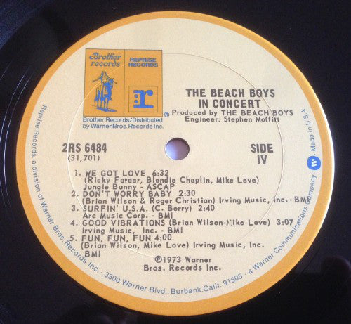 The Beach Boys : In Concert (2xLP, Album, Gat)