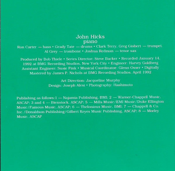 John Hicks : Friends Old And New (CD, Album)