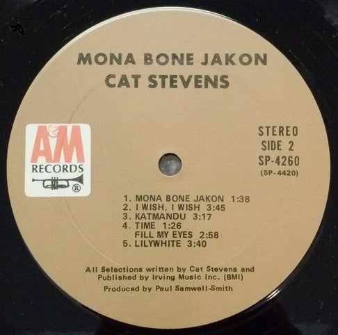 Cat Stevens : Mona Bone Jakon (LP, Album, Ter)