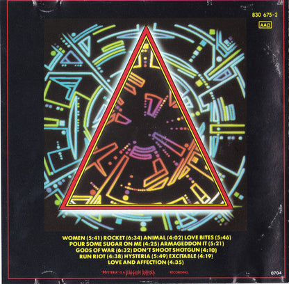 Def Leppard : Hysteria (CD, Album, Club)