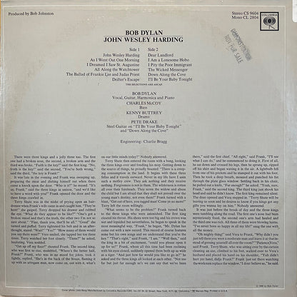 Bob Dylan : John Wesley Harding (LP, Album, RE, Pit)