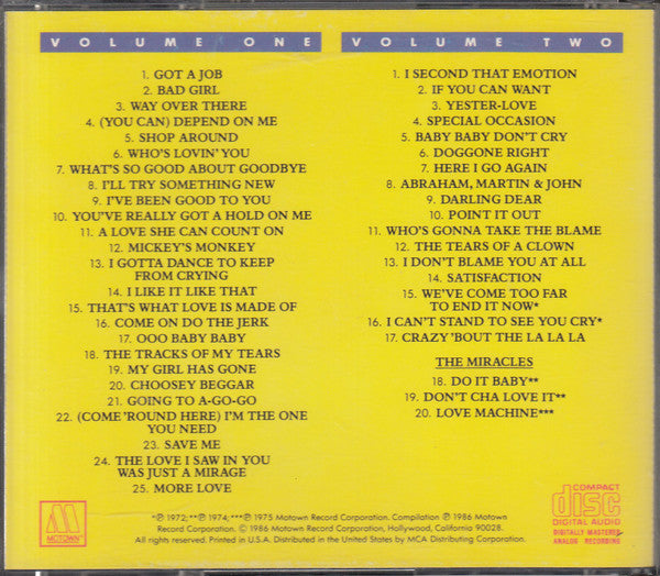 Smokey Robinson & The Miracles* : Anthology (2xCD, Comp, RE)