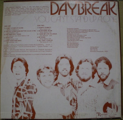 Daybreak (16) : You Can't Stand Up Alone (LP, Album, RE)