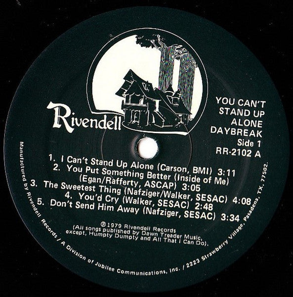 Daybreak (16) : You Can't Stand Up Alone (LP, Album, RE)