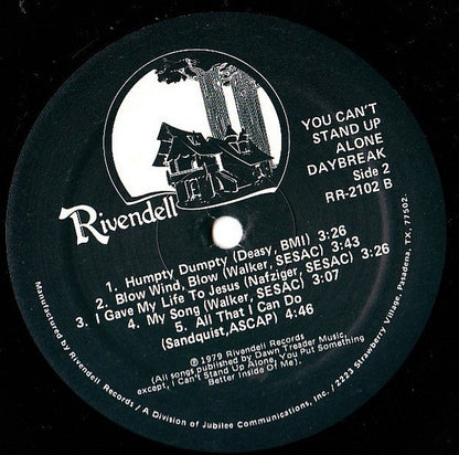 Daybreak (16) : You Can't Stand Up Alone (LP, Album, RE)