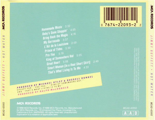 Jimmy Buffett : Hot Water (CD, Album)