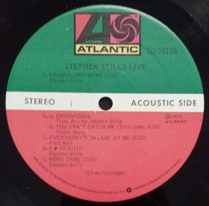 Stephen Stills : Stephen Stills Live (LP, Album, RI )
