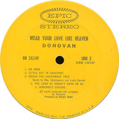 Donovan : Wear Your Love Like Heaven (LP, Album, Pit)