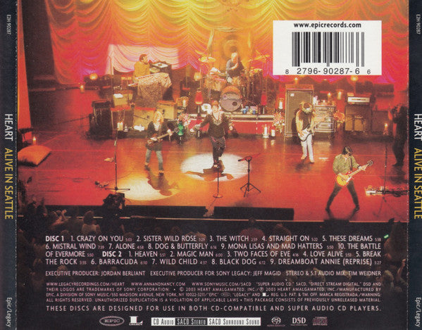 Heart : Alive In Seattle (2xSACD, Hybrid, Multichannel, Album)
