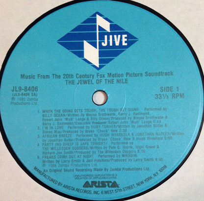 Various : The Jewel Of The Nile: Music From The 20th Century Fox Motion Picture Soundtrack (LP, Album, Ind)