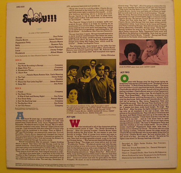 Warren Lockhart, Hal Hackady : Snoopy!!! (The New Musical Entertainment) (LP, Album)
