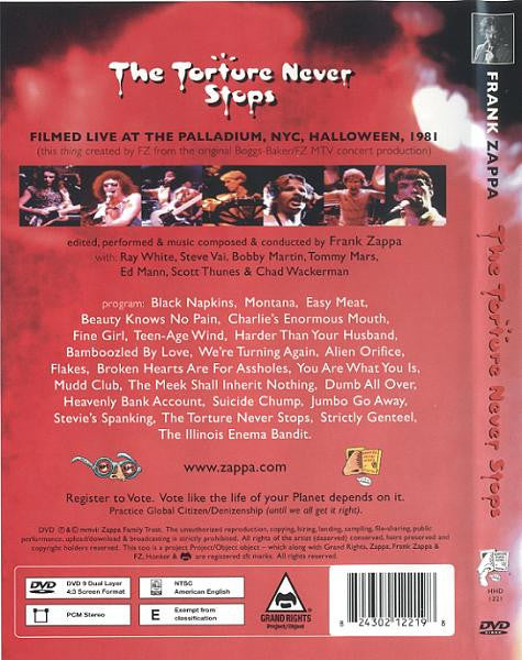 Frank Zappa : An Evening With Frank Zappa During Which...The Torture Never Stops (DVD-V, NTSC)