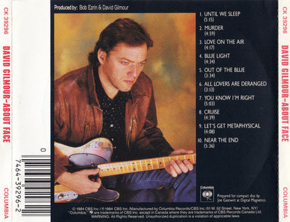 David Gilmour : About Face (CD, Album, RE, RP, DAD)